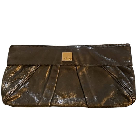 Kooba Black Silver Leather Clutch - Picture 1 of 10